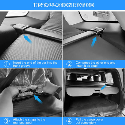 Retractable Cargo Cover for Toyota Land Cruiser Prado J250 LC250 2024 - 2026 Lexus GX550