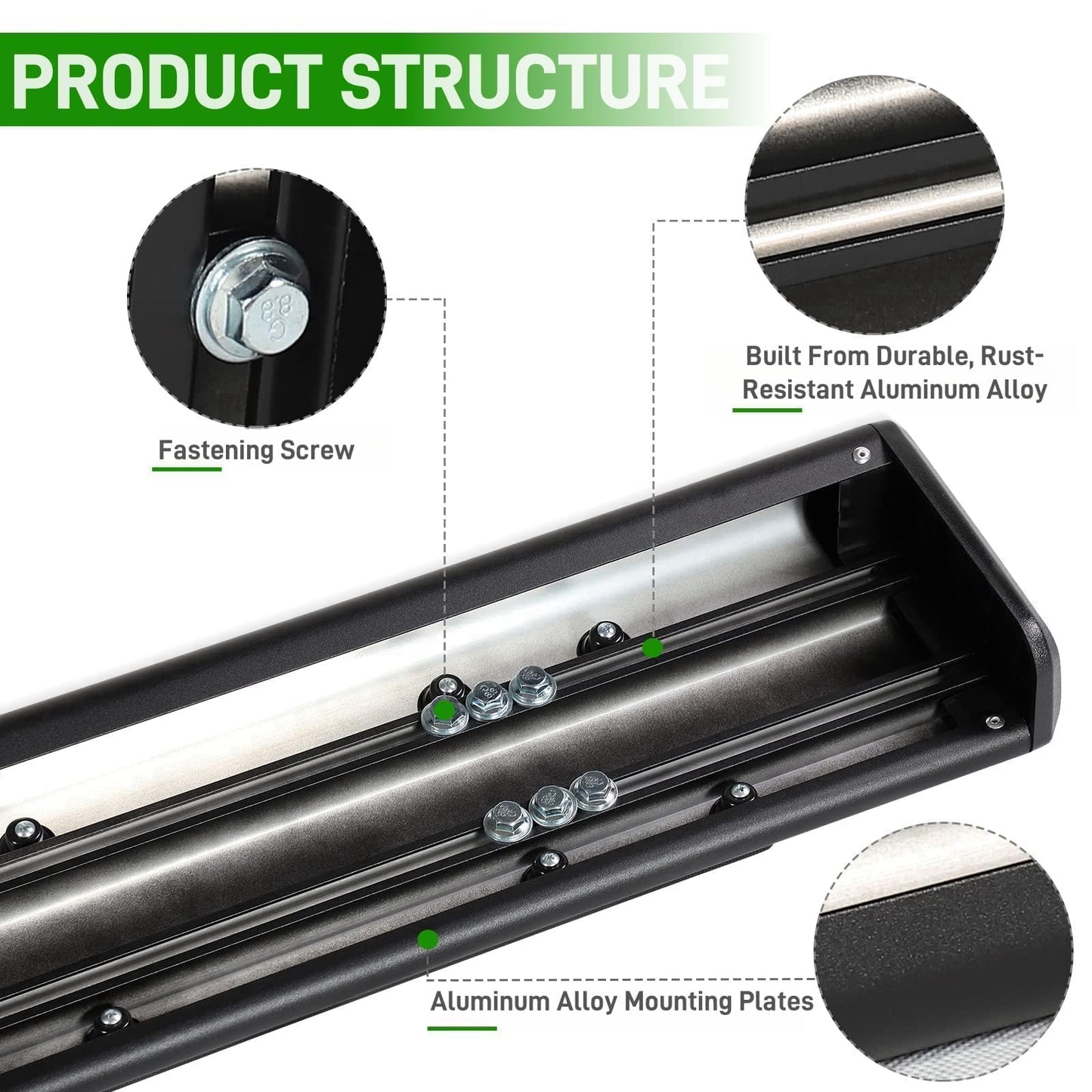 Running Boards For 2015-2026 Ford F-150 Super Crew Cab and 2017-2026 Ford F250 F350 Super Duty Crew Cab (For Vehicles with 4 Full Size Doors)