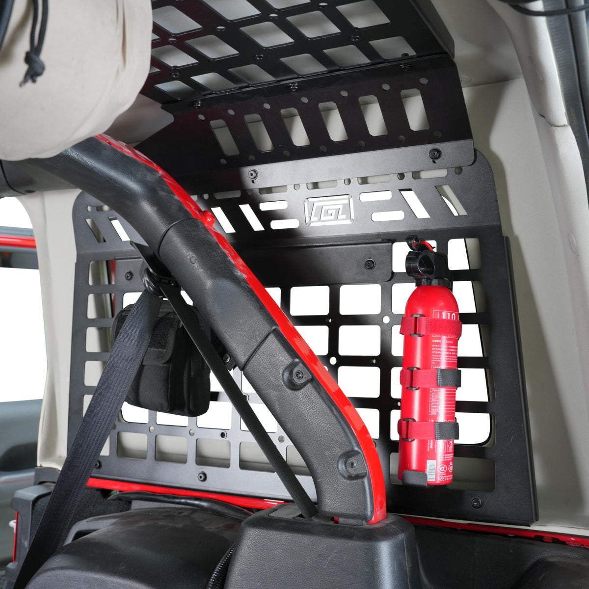 Aluminum Rear Window Panels Molle Cargo Rack Basket for Jeep Wrangler JL 4dr 2018-2026