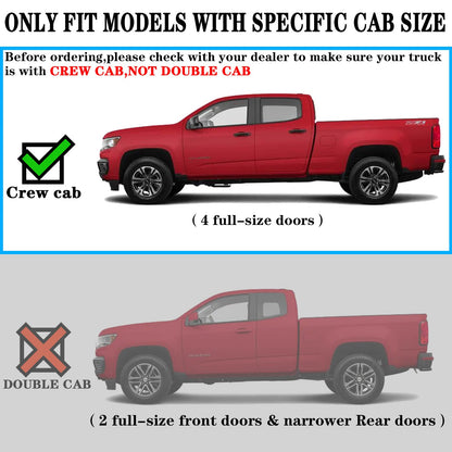 Side Steps Running Boards Compatible with 2019-2025 Chevy Silverado/Sierra 1500 Crew Cab & 2020-2025 Siverado/Sierra 2500HD 3500HD Crew Cab - OMOTOR