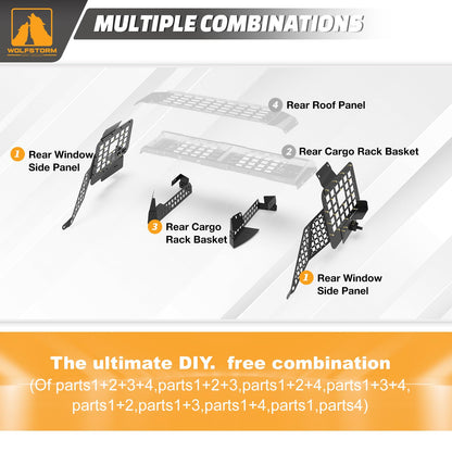 Rear Window Storage Molle Panel and Storage Bracket for Toyota Land Cruiser 2024-2026