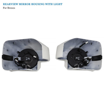 Rearview Mirror Cover Compatible with 2021-2023 Bronco 2/4 Door (Not Sport)