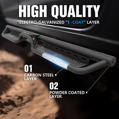 Running Board Side Steps Compatible for 2015-2026 Ford F150 & 2017-2026 Ford F250 F350 Super Duty Crew Cab