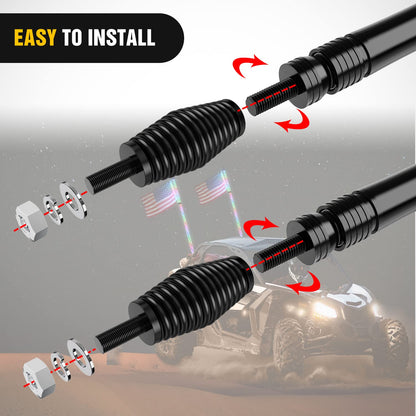 Heavy Duty Barrel Spring Mounting Base for Whip Light Compatible with ATV UTV RZR SXS Can Am Truck Jeep Off Road - OMOTOR