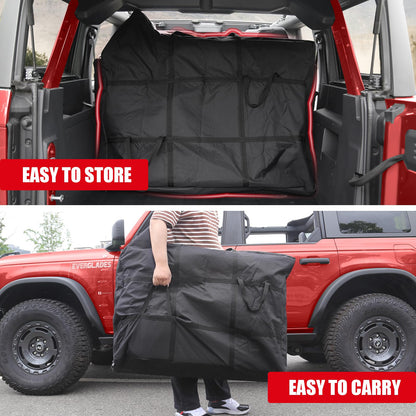 2 Pcs Front Door Storage Bag for Ford Bronco 2021-2026 4-Door