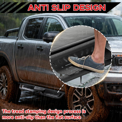 Crew Cab Running Boards Compatible with Ford Ranger 2019-2025 SuperCrew Cab (4 Full Size Doors)