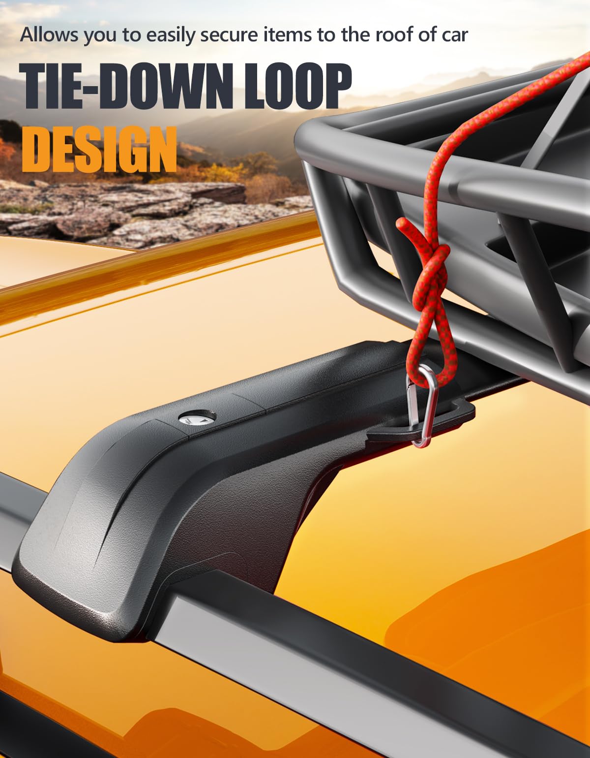 330lbs Aluminum Roof Rack Cross Bars Compatible with Toyota 4Runner 2010-2024 (with Raised Side Rails)