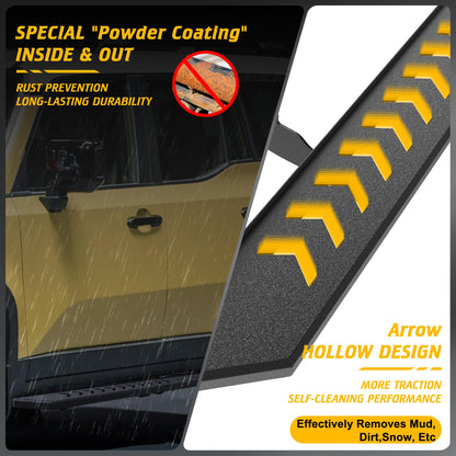 5.81 In Heavy Duty Carbon Steel Running Boards Fit for Toyota Land Cruiser LC250 Prado J250 2024-2025