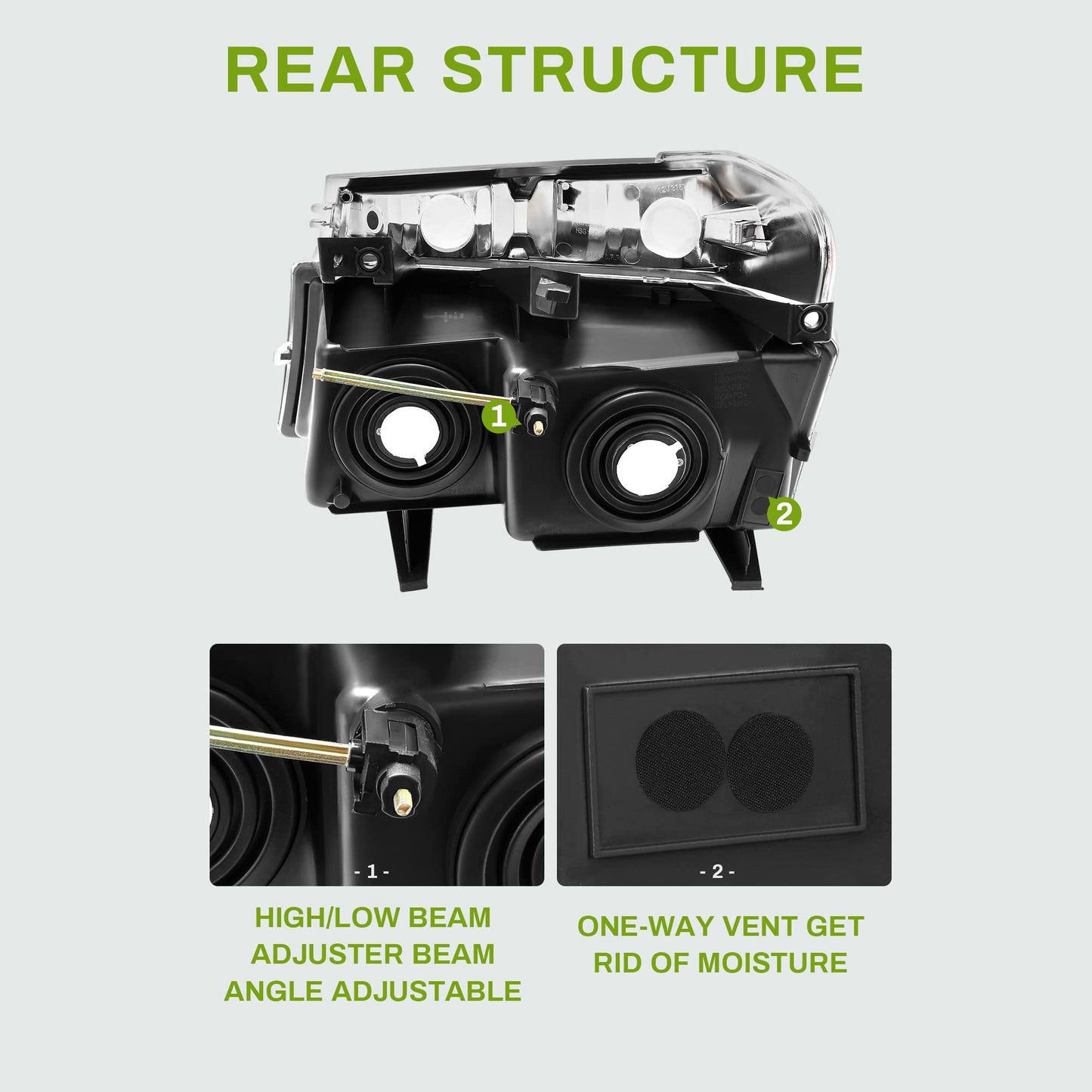 Headlights Assembly Compatible with 2004-2012 Chevy Colorado GMC Canyon, 2006-2008 Isuzu i-Series Replacement  (Left + Right Side)