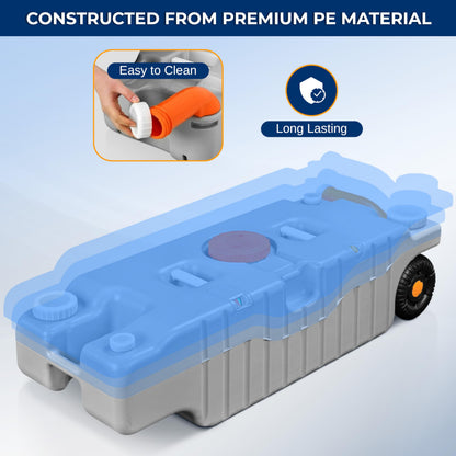 RV Portable Water Tank with Large Wheels for Easy Transport - OMOTOR