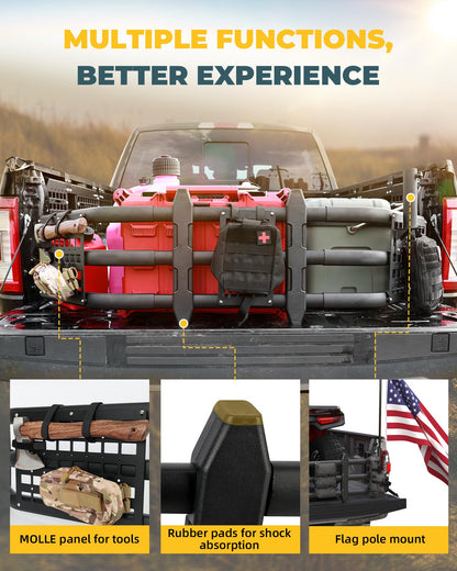 49.5" to 56.5" Adjustable Truck Bed Extender Fit for Toyota Tacoma 2016-2026