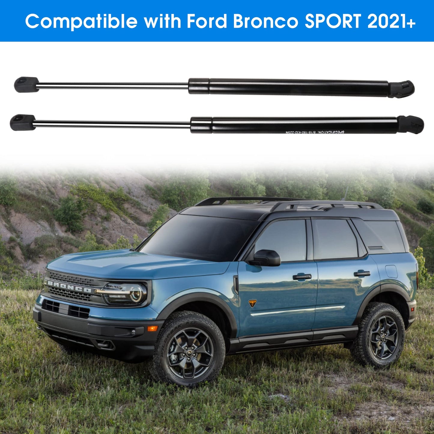 Front Hood Lift Supports Shocks for Ford Bronco Sport 2021 - 2025, Pack of 2