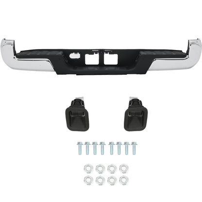 Rear Steel Step Bumper Assembly for 2016-2023 Toyota Tacoma without Park Sensor Holes