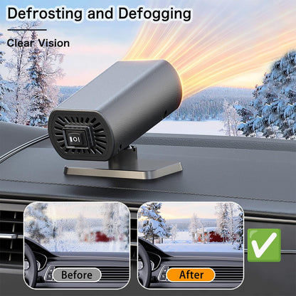 12V New Portable Car Heaters for Vehicle for Winter (black)