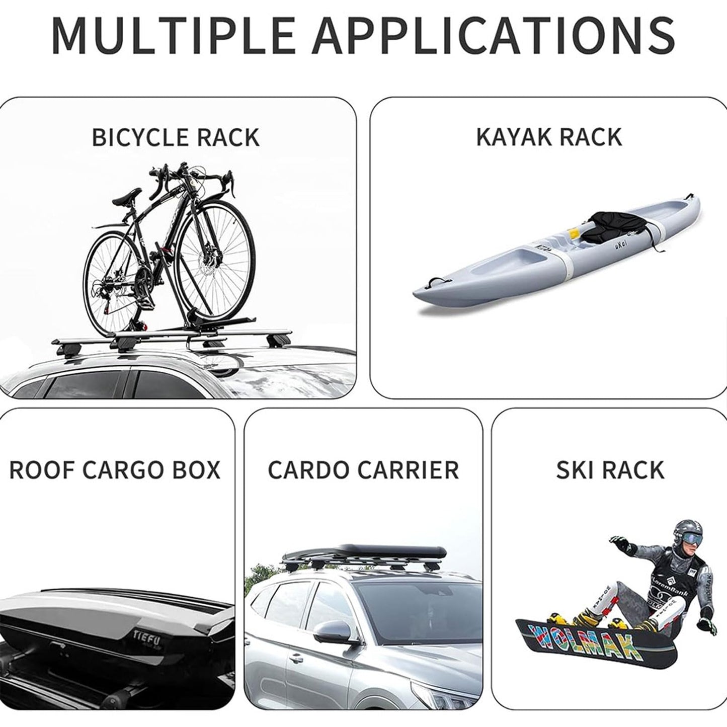 Lockable Roof Rack Cross Bars Fit for Dodge Durango 2011-2025