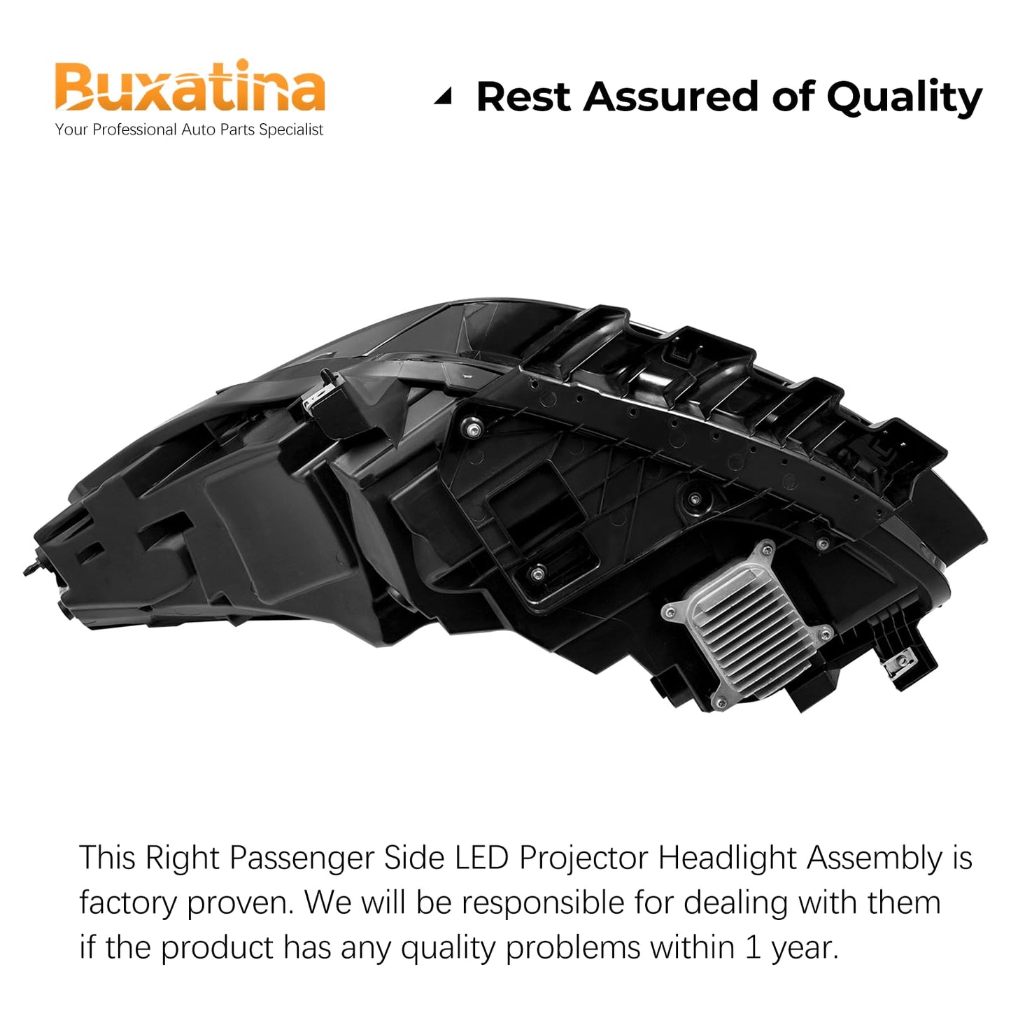 Left Driver/ Right Passenger Side LED Projector Headlight Assembly Replacement for Tesla Model Y 2020-2025 Fits for Tesla Model 3 2021-2023