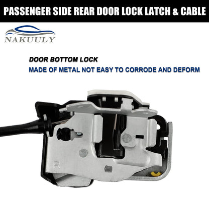 Rear Door Latch Lock Cable Assembly Compatible with F-250 F-350 F-450 F-550