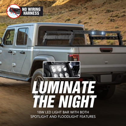 Adjustable 11-13" High Bed Racks Compatible with Tacoma/Ram 1500/ Tundra/Silverado & Sierra 1500/ F150/ Gladiator JT/Titan/Frontier/Canyon/Ranger