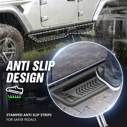 Running Boards Compatible with 2018-2026 Jeep Wrangler JL JLU Unlimited 4 Doors