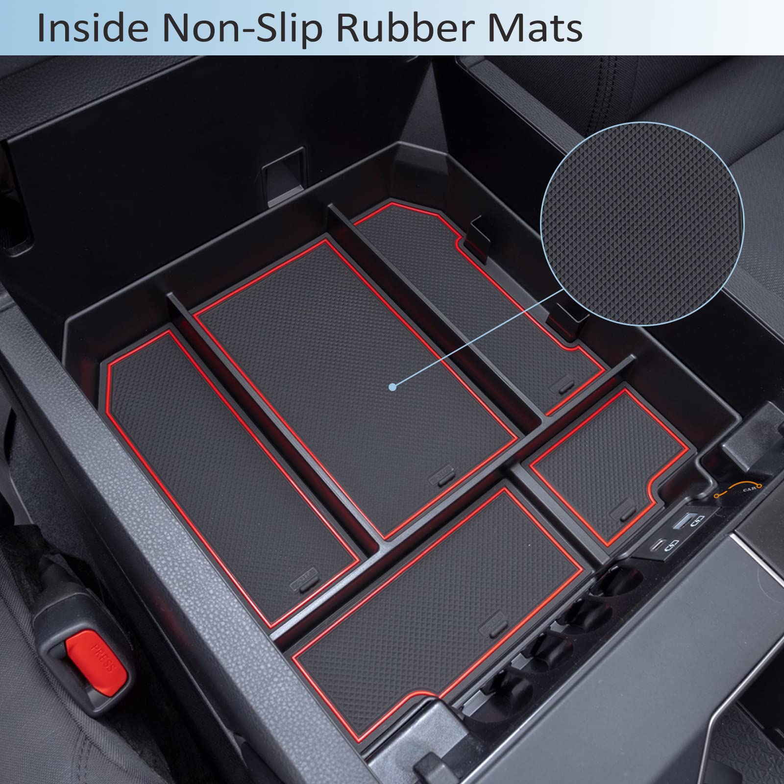 Center Console Organizer Compatible with 2022 - 2025 Toyota Tundra - OMOTOR