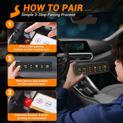 Wireless Switch Panel For Car Truck UTV ATV Boat RV Off-Road - OMOTOR