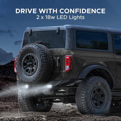 Off Road Front/ Rear  Bumper Compatible with Ford Bronco 2021 - 2025 (Not for Bronco Sport) with 4 Lights
