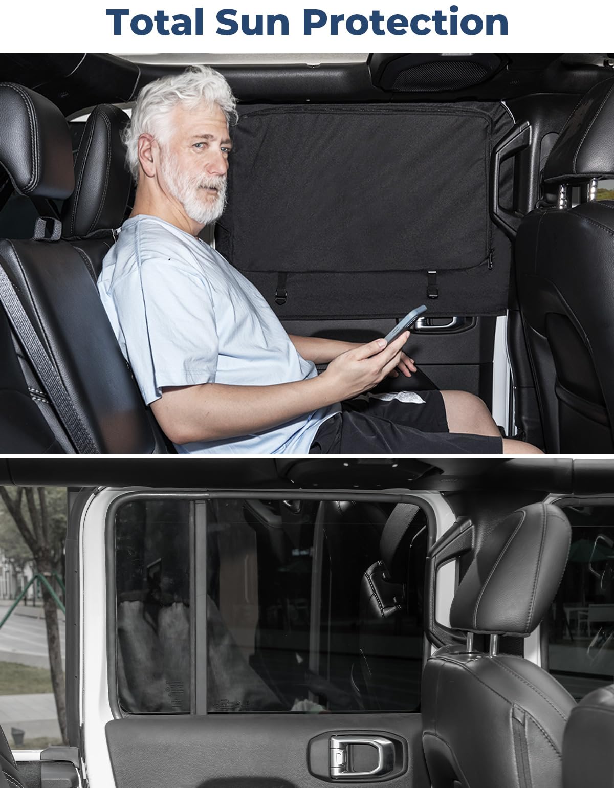 Window Sun Shade Camping Window Insect Screen Compatible with Wrangler JK JL Gladiator JT 2007-2024