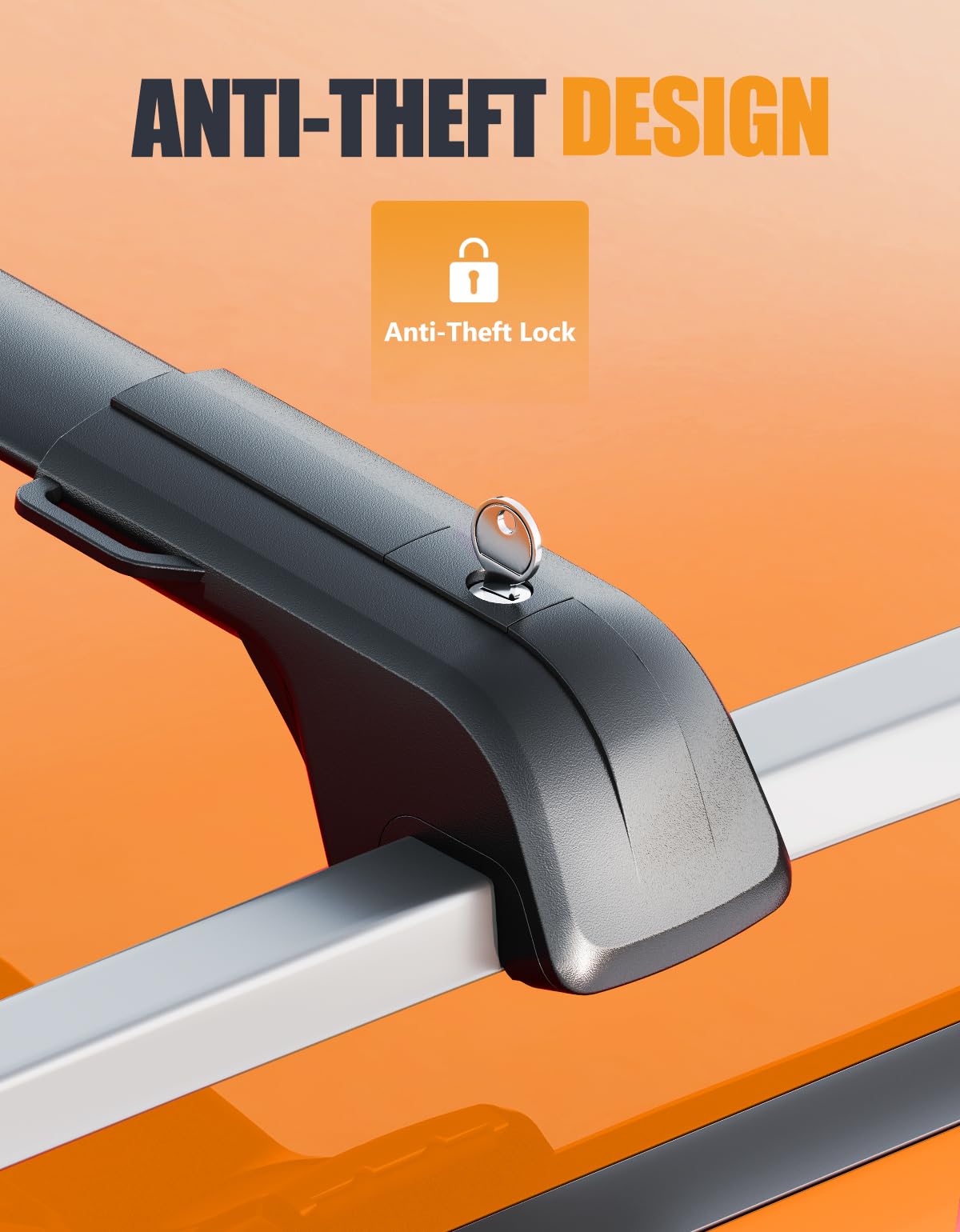 330lbs Aluminum Roof Rack Cross Bars Compatible with Toyota 4Runner 2010-2024 (with Raised Side Rails)