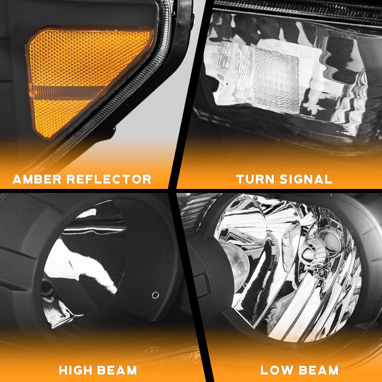 For 2007-2013 Toyota Tundra Headlights Assembly For 2008-2017 Toyota Sequoia Headlight Replacement, NOT for models with auto light adjuster