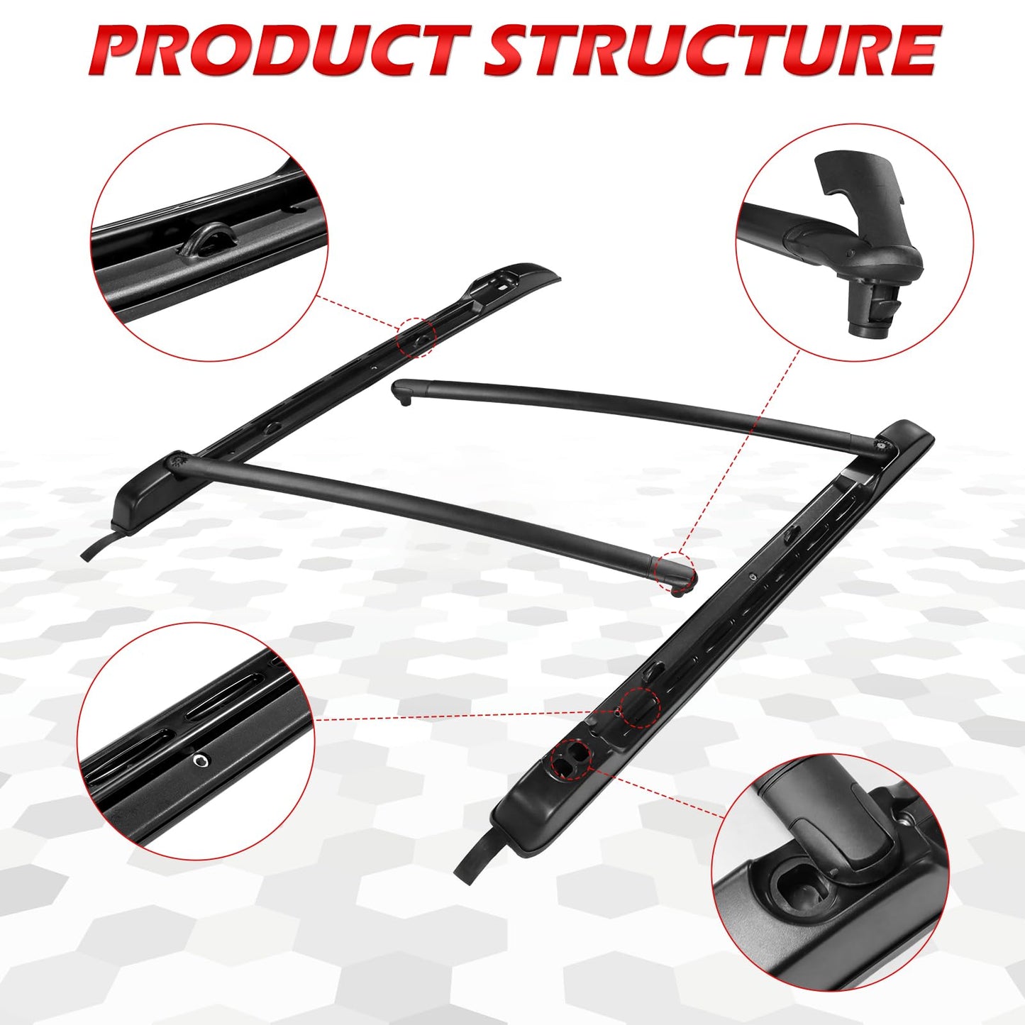 165LBS Roof Rack Cross Bar Fit for Toyota Tacoma 2005-2023