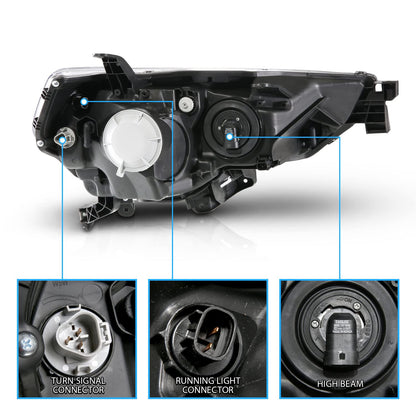 LED Tube Square Projector Headlights Assembly Set For Toyota 4Runner 2014-2023 - OMOTOR