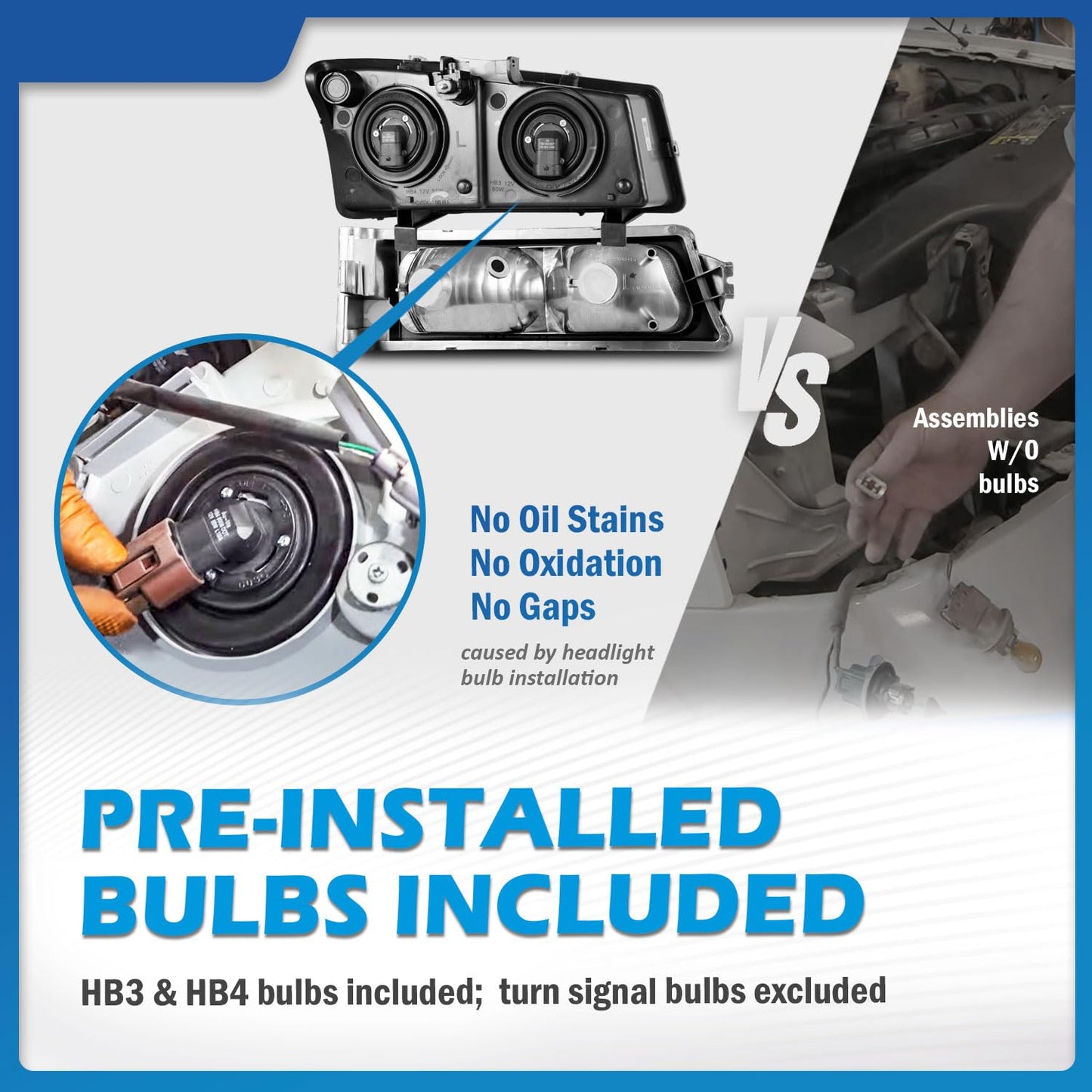 Headlights for 03-07 Chevy Silverado1500/2500/3500/1500HD/2500HD,03-06 Avalanche 1500/2500 Pickup