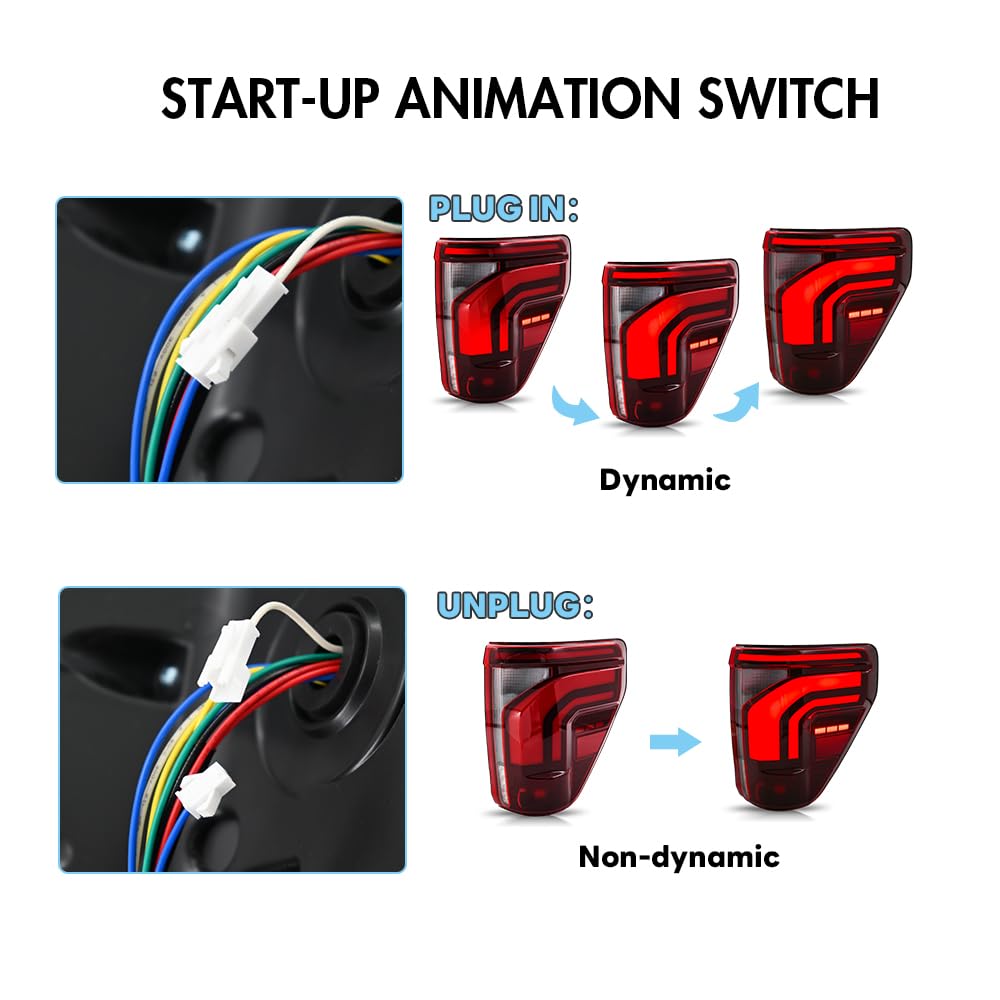 1 Pair LED Tail Light For Ford F-150 All Models 2021-2025 - OMOTOR