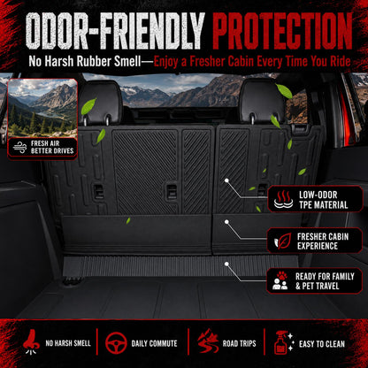 Rear Seat Back Cover Backrest Protector with Dog Seat Liner for Ford Bronco 2/4 Door 2021 - 2026