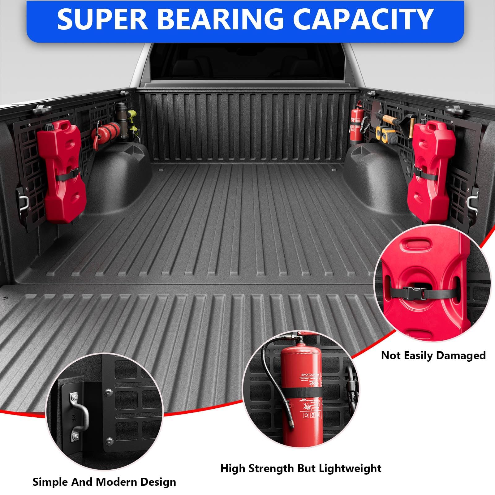 5.5FT Front Bed Molle Panel Compatible with 22-24 Toyota Tundra (Front Bed Molle Panel) - OMOTOR