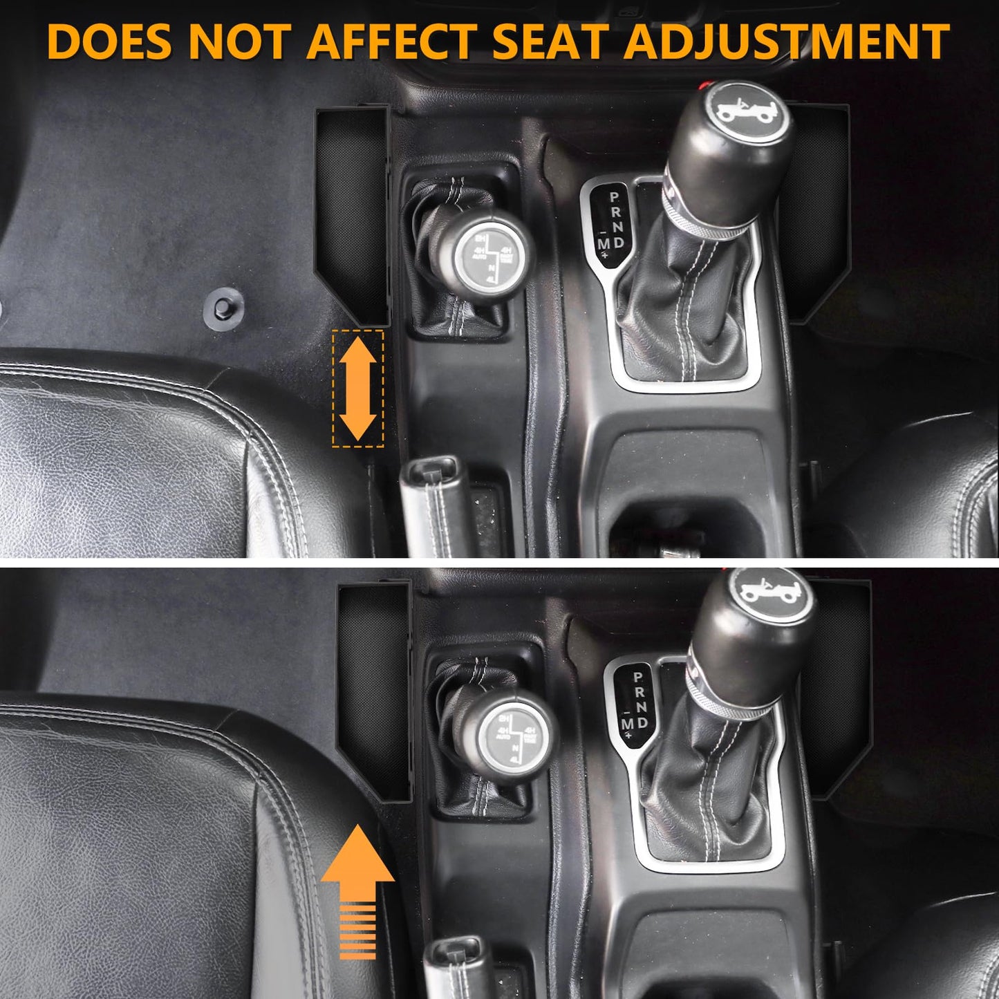 Upgrade Metal Gear Shift Center Console Organizer for Jeep Wrangler Gladiator JL JLU 2023-2025 2022-2018 Rubicon Sahara 4xe (Not for JK/JKU) - OMOTOR