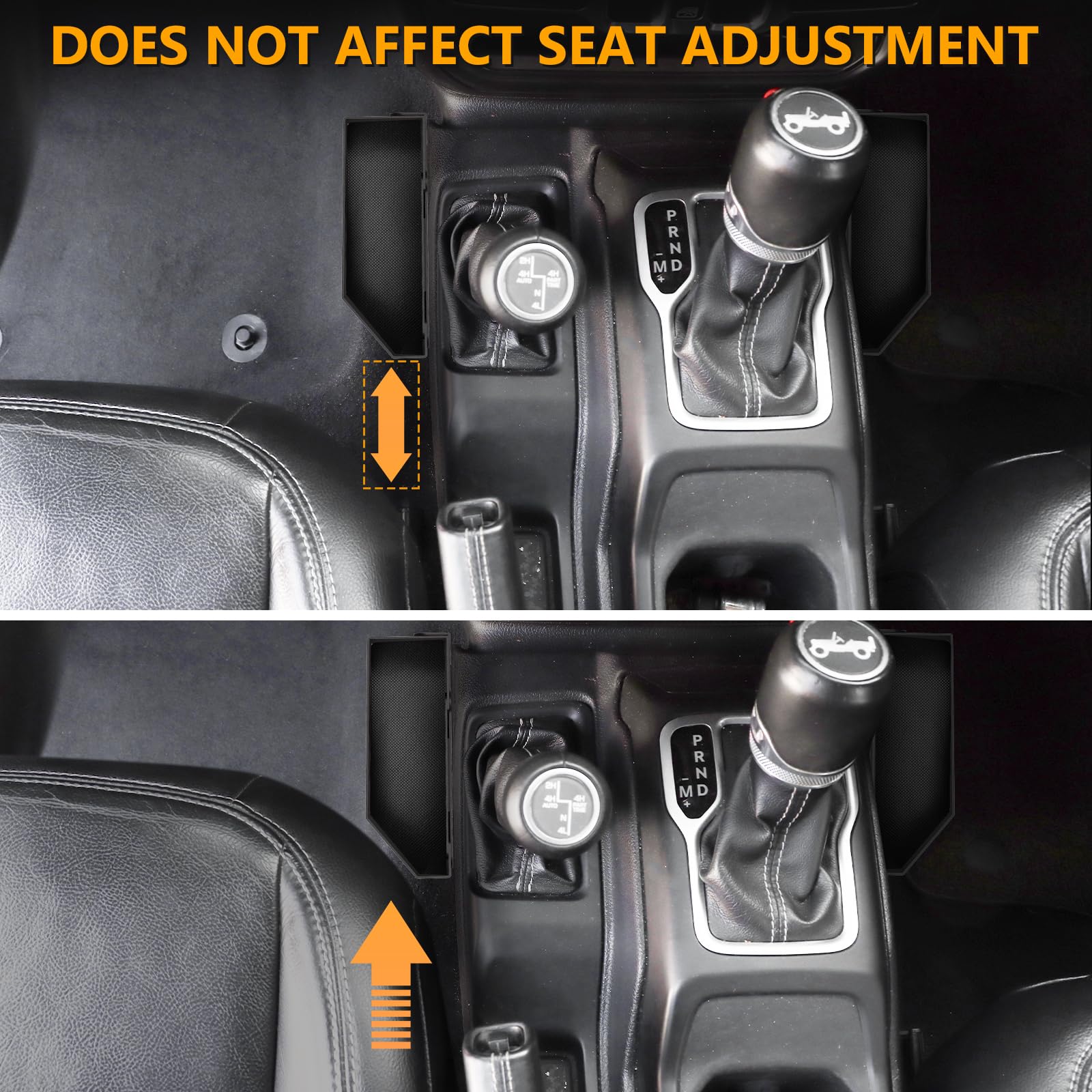 Upgrade Metal Gear Shift Center Console Organizer for Jeep Wrangler Gladiator JL JLU 2023-2025 2022-2018 Rubicon Sahara 4xe (Not for JK/JKU) - OMOTOR
