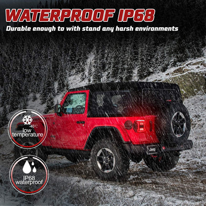 Smoked LED Tail Lights Replacement Kit for 2018-2022 Jeep Wrangler JL Accessories - OMOTOR