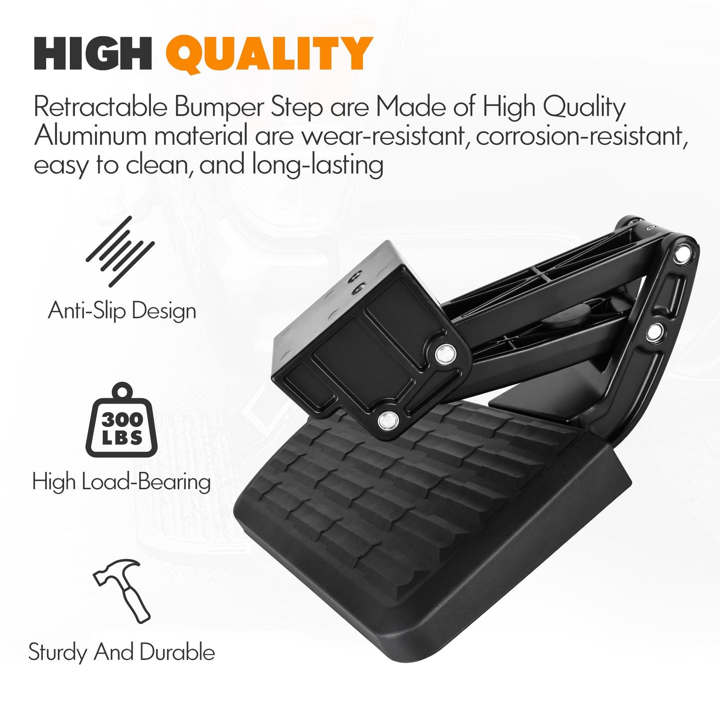 Folding Bed Step Compatible with Tacoma 2012 -2023