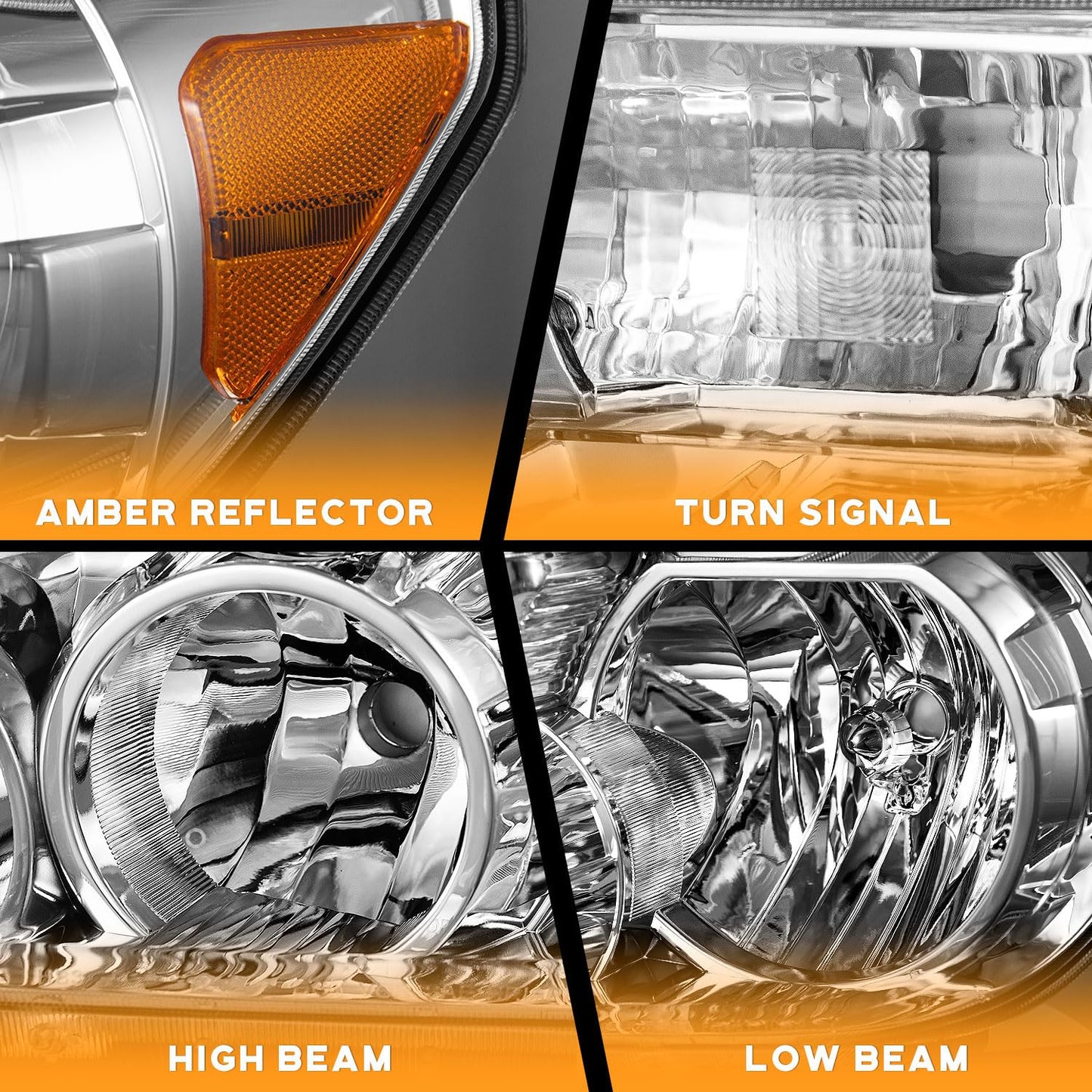 For 2007-2013 Toyota Tundra Headlights Assembly For 2008-2017 Toyota Sequoia Headlight Replacement, NOT for models with auto light adjuster