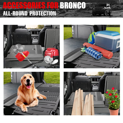 Rear Seat Back Cover Backrest Protector with Dog Seat Liner for Ford Bronco 2/4 Door 2021 - 2026