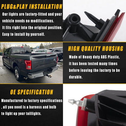 Tail Light for 2015-2017 Ford F-150 – Rear Brake Lamps (Left Driver & Right Passenger)