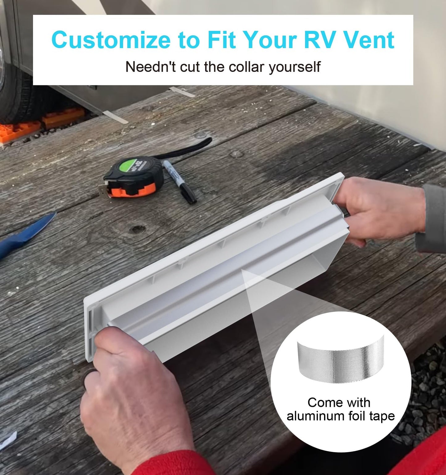 Aluminum RV Exhaust Range Hood Vent Cover for Trailer Motorhome