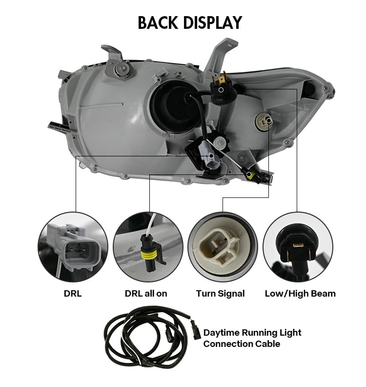 Mods Headlights for Toyota Highlander 2008-2010