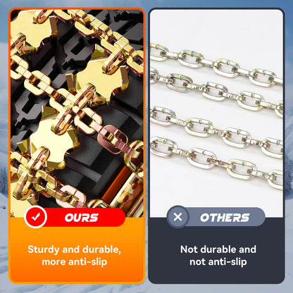 6 Pack Thickened Snow Chains For Truck SUV in Snow, Ice, Sand and Mud (175-265)