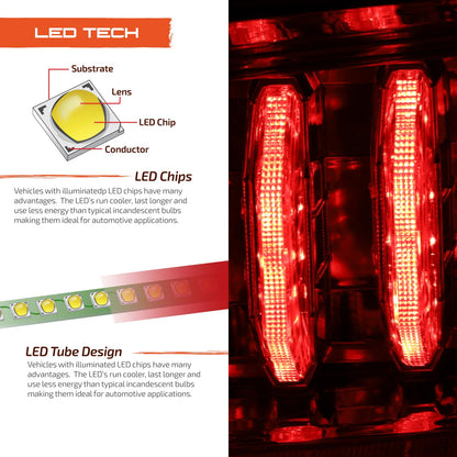 LED Tube DRL Brake Sequential Turn Signal Fits 2010-2022 Toyota 4Runner - OMOTOR