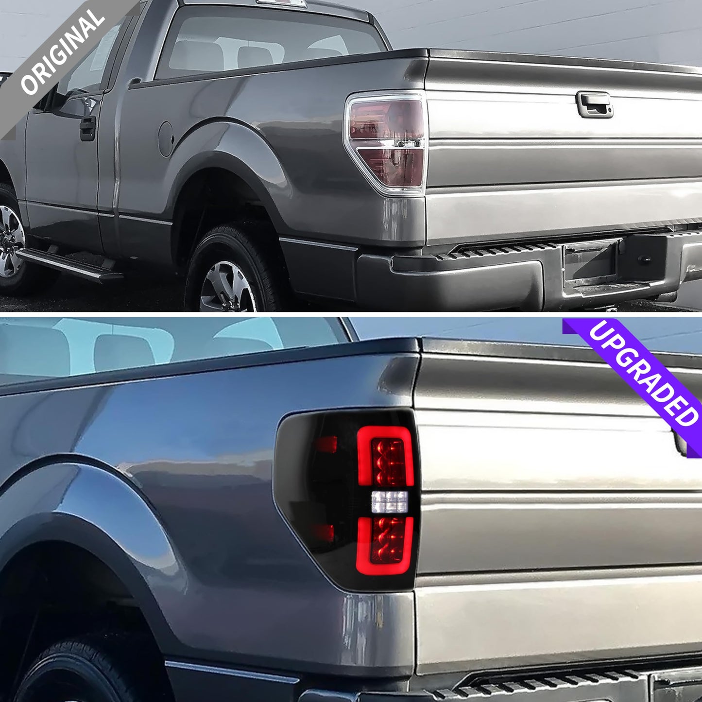 Smoked Black LED Taillights for Ford F150 2009-2014 (2PCS, Passenger & Driver Side)