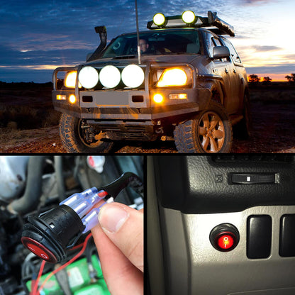 LED Light Bar Wiring Harness Kit - 2 Leads 12V On Off Switch Power Relay Blade Fuse for Off Road Lights LED Work Light