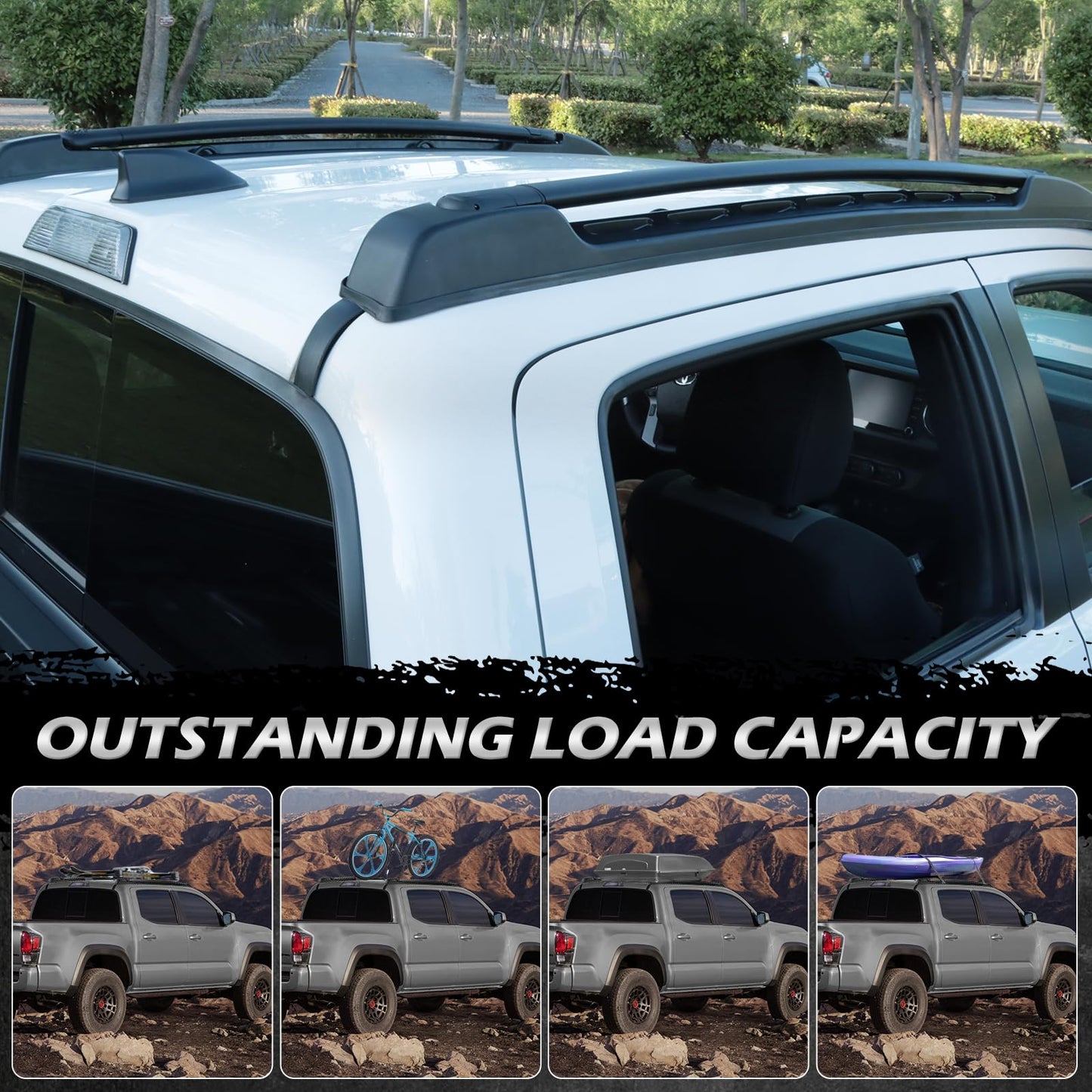165LBS Roof Rack Cross Bar Fit for Toyota Tacoma 2005-2023