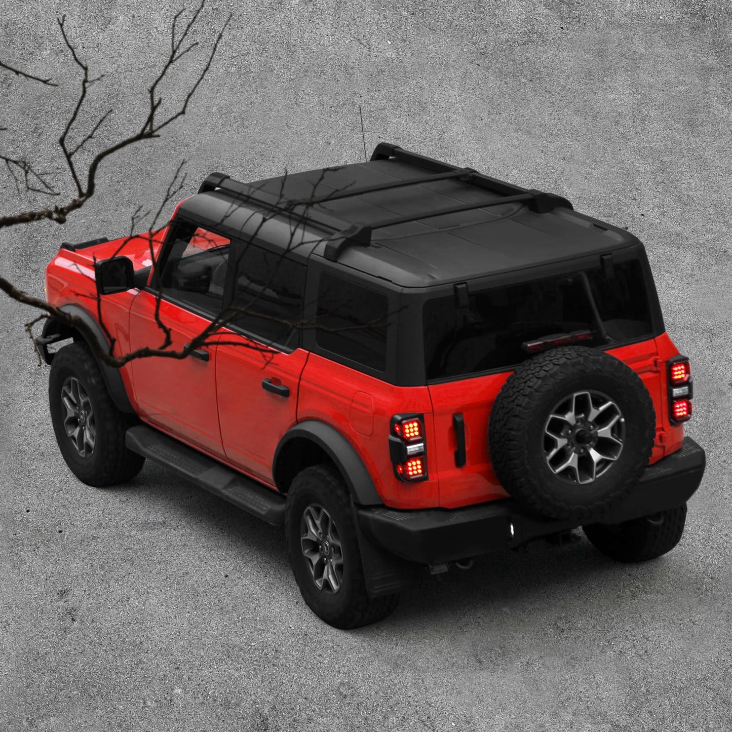 A Pair LED Red Lens Taillights For Ford Bronco 2021-2025 - OMOTOR